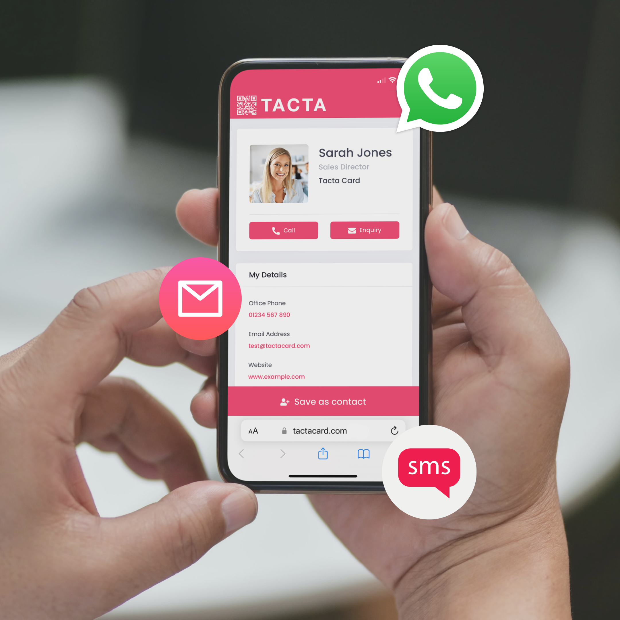 other ways to share your details with tacta card